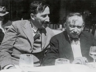 Stefan Zweig en Joseph Roth in Oostende, 1936